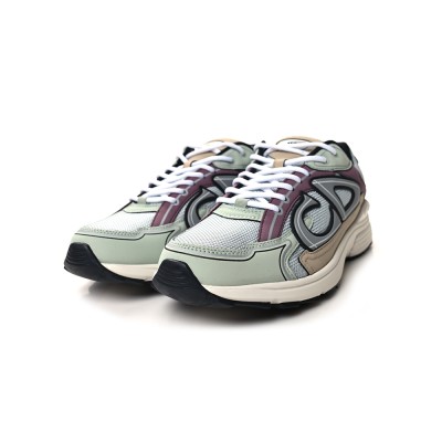 DIOR B30 Sneakers 3SN279ZRC H368 Verde Claro Púrpura – Luxury Unisex Designer Shoes