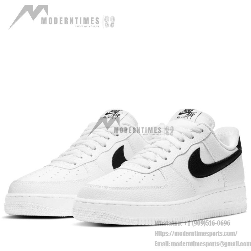 Nike Air Force 1 Low '07 3 White/Black AO2423-101 Sneakers featuring premium leather and bold black Swoosh