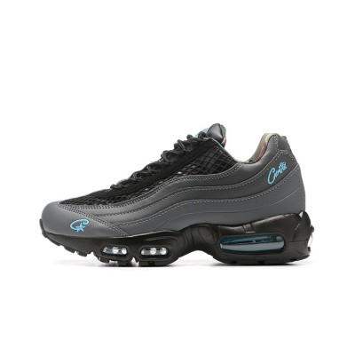 Corteiz x Nike Air Max 95 "Aegean Storm" FB2709-002 | Black Grey Blue Collaboration Retro Running Shoes | Air Cushion Trendy Sneakers | Unisex