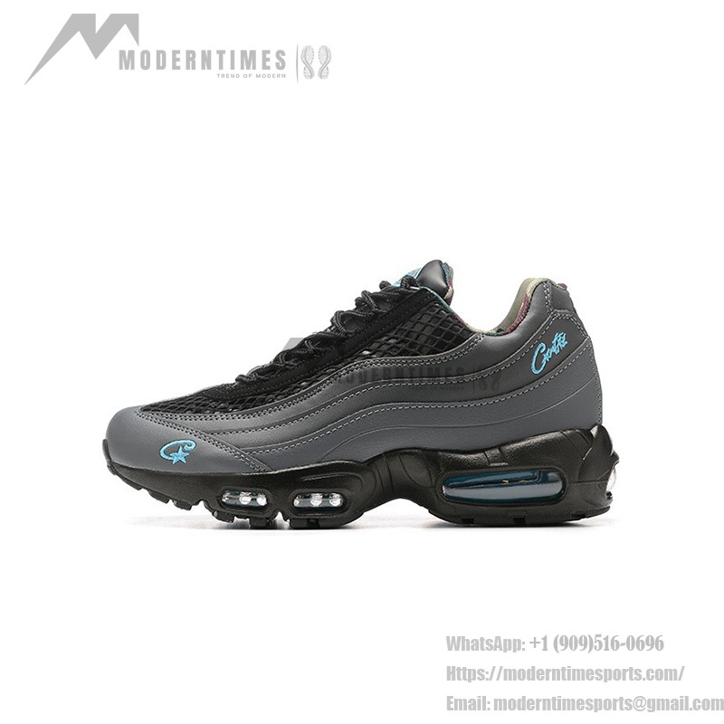 Corteiz x Nike Air Max 95 "Aegean Storm" FB2709-002 in Black, Grey, and Blue