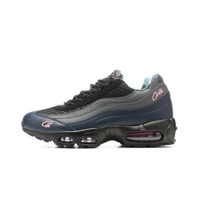 Corteiz x Nike Air Max 95 "Pink Beam" FB2709-001 | Black Grey Navy Pink Collaboration Retro Running Shoes | Air Cushion Trendy Sneakers | Unisex