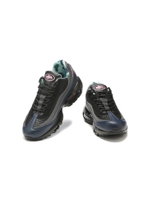 Corteiz x Nike Air Max 95 "Pink Beam" FB2709-001 | Black Grey Navy Pink Collaboration Retro Running Shoes | Air Cushion Trendy Sneakers | Unisex