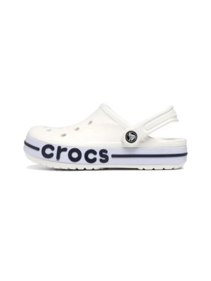 Crocs Bayaband Clogs Sandals White/Navy Blue Unisex 205089-126 – Stylish, Comfortable, and Durable Footwear for Every Occasion