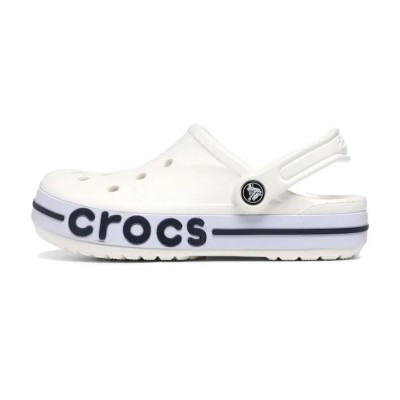 Crocs Bayaband Clogs Sandals White/Navy Blue Unisex 205089-126 – Stylish, Comfortable, and Durable Footwear for Every Occasion