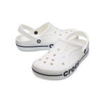 Crocs Bayaband Clogs Sandals White/Navy Blue Unisex 205089-126