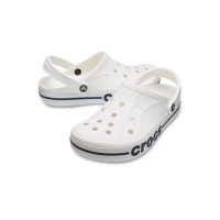 Crocs Bayaband Clogs Sandals White/Navy Blue Unisex 205089-126 – Stylish, Comfortable, and Durable Footwear for Every Occasion