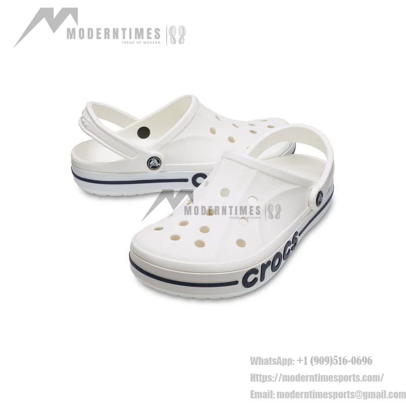 Crocs Bayaband Clogs Sandals White/Navy Blue Unisex 205089-126