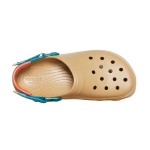 Crocs Classic Clog Beach Shoe Brown Yellow 206340-265