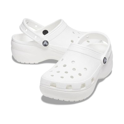 Crocs Classic Clouds Retro Beach Shoe White 206750-100 - Lightweight Comfort for Summer