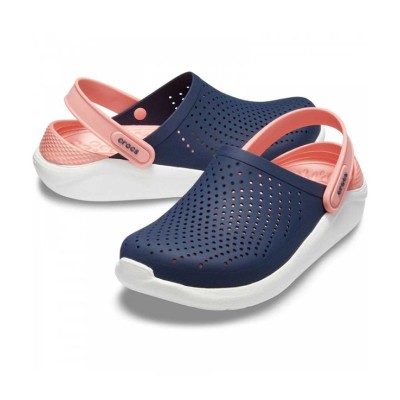 Crocs LiteRide Clog Navy Melon 204592-4JG – Ultra-Lightweight & Cushioned Unisex Shoes, Fashionable & Breathable