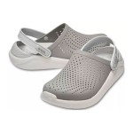 Crocs LiteRide Flash Shoes Smoke Grey White Sandals 204592-06J – Ultra-Lightweight & Cushioned Sandals