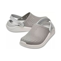 Crocs LiteRide Flash Shoes Smoke Grey White Sandals 204592-06J – Ultra-Lightweight & Cushioned, Stylish & Comfortable