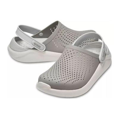 Crocs LiteRide Flash Shoes Smoke Grey White Sandals 204592-06J – Ultra-Lightweight & Cushioned, Stylish & Comfortable