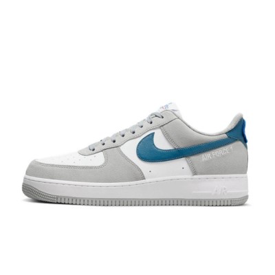 Nike Air Force 1 Low 'Athletic Club' - White & Grey Sneakers with Blue Swoosh for a Sporty Retro Look | DH7568-001