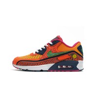 Nike Air Max 90 DC5154-458 - 'Day of the Dead' Edition | Vibrant Orange & Green Design with Unique Graphics