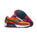 Nike Air Max 90 DC5154-458 - Orange and Green Sneakers with Day of the Dead Graphics