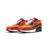 Nike Air Max 90 DC5154-458 - 'Day of the Dead' Edition | Vibrant Orange & Green Design with Unique Graphics