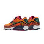 Nike Air Max 90 DC5154-458 - Orange and Green Sneakers with Day of the Dead Graphics