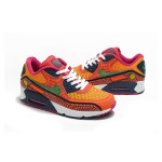 Nike Air Max 90 DC5154-458 - Orange and Green Sneakers with Day of the Dead Graphics