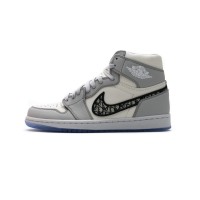 Dior x Air Jordan 1 High OG 콜라보 CN8607-002 럭셔리 Oblique 패턴 리미티드 에디션