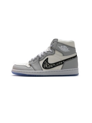 Dior x Air Jordan 1 High OG 콜라보 CN8607-002 럭셔리 Oblique 패턴 리미티드 에디션