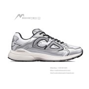 DIOR B30 White Silver Sneakers 3SN279ZYG H869 – Luxury Designer Mesh & Calfskin Shoes for Men and Women