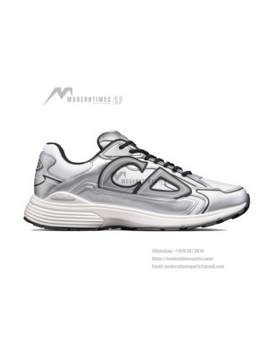 DIOR B30 White Silver Sneakers 3SN279ZYG H869 – Luxury Designer Mesh & Calfskin Shoes for Men and Women