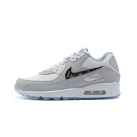 Nike Air Max 90 CN8607-002 - Light Grey Sneakers with Plaid Swoosh | Minimalist Style & Everyday Comfort