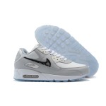 Nike Air Max 90 CN8607-002 light grey sneakers with plaid Swoosh