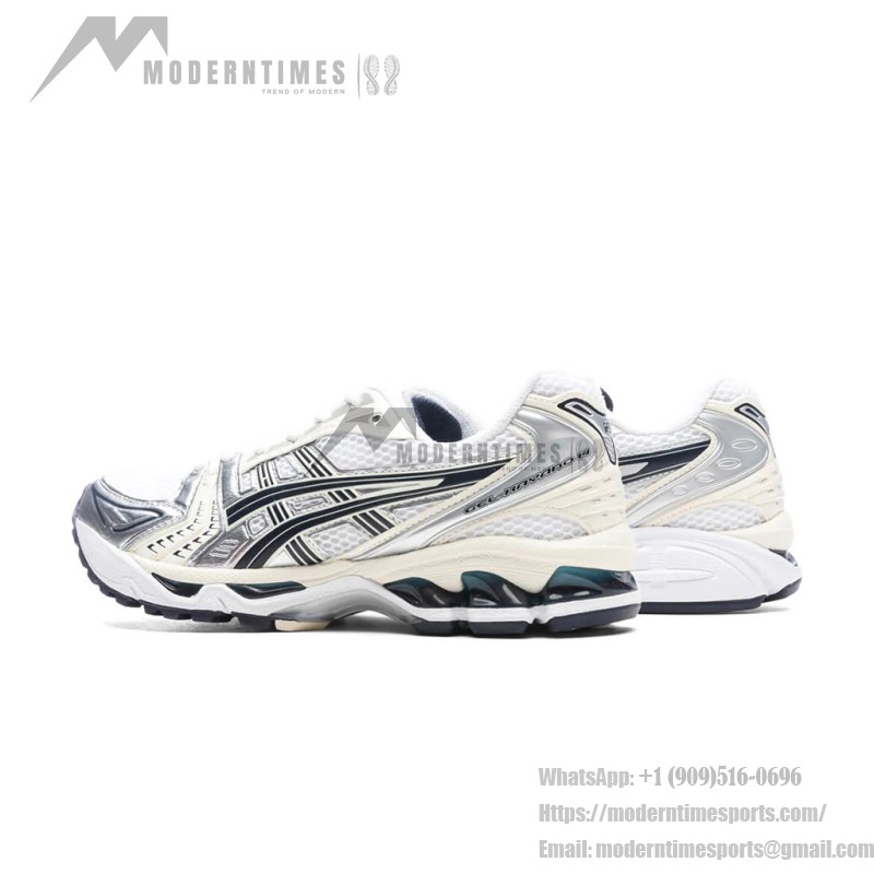 ASICS Gel-Kayano 14 White Silver – Men's Retro Running Sneakers ASICS Gel-Kayano 14 White Silver Sneakers with Gel Cushioning