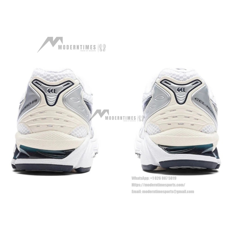 ASICS Gel-Kayano 14 White Silver Sneakers with Gel Cushioning