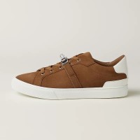 Hermes Mens Sneaker H232176Z 90350 | Brown and White Luxury Fashion Shoes with Iconic Design