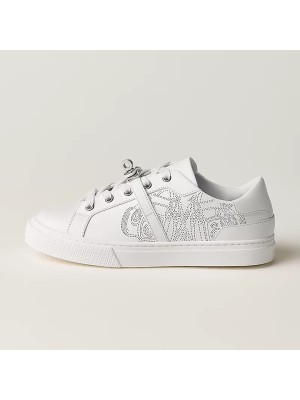 Hermes Mens Sneaker H232176Z 90350 | White Luxury Fashion Shoes with Iconic Perforated Design