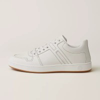 Hermes Mens Sneaker H242933Z H69440 | All-White Luxury Fashion Shoes with Iconic Design