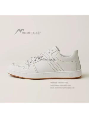 Hermes Mens Sneaker H242933Z H69440 | All-White Luxury Fashion Shoes with Iconic Design