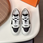 Hermes H242933Z H69440 All-White Sneakers – Clean, Iconic Luxury Style Hermes Mens Sneaker H242933Z H69440 in All-White – Front View of Premium White Leather Sneakers with Minimalist Design