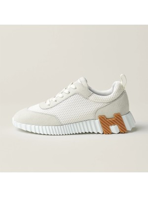 Hermes Mens Sneaker H251121Z 02360 | White Luxury Fashion Shoes with Iconic H Logo