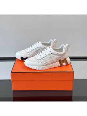 Hermes Mens Sneaker H251121Z 02360 | White Luxury Fashion Shoes with Iconic H Logo