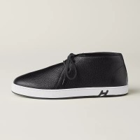 Hermes Mens Sneaker H251921Z HBT390 Black Leather Casual Shoes | Luxury Brand Footwear