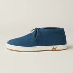Hermes Mens Sneaker H251921Z HBT390 Blue Suede Luxury Casual Shoes Hermes Mens Sneaker H251921Z HBT390 in Blue Suede – Front View