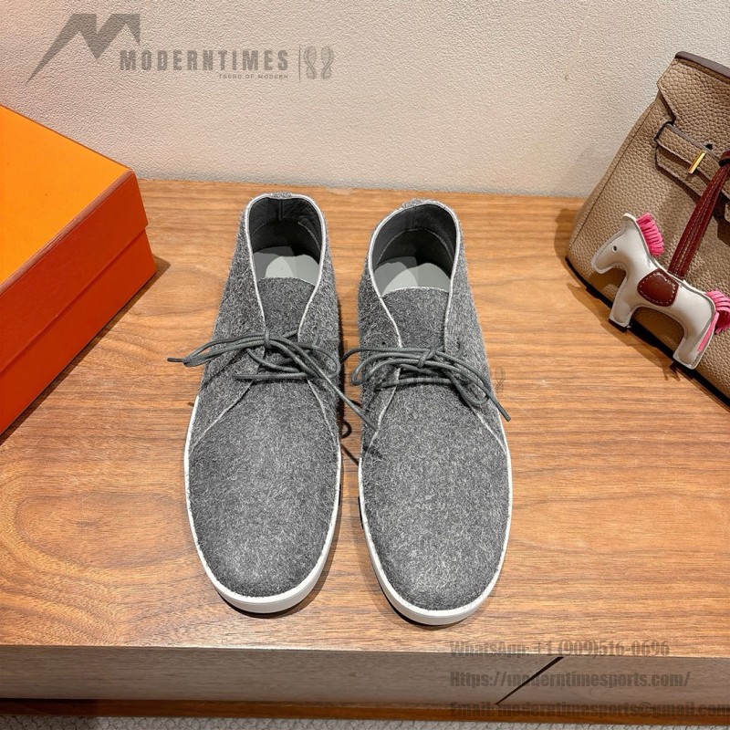 Hermes Mens Sneaker H251921Z HBT390 Black Leather Casual Shoes Hermes Mens Sneaker H251921Z HBT390 in Black Leather – Front View