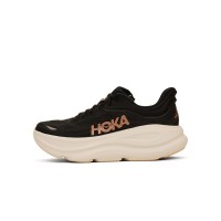 HOKA Bondi 9 ランニングシューズ 1162012-BRGL｜ブラック＆ローズゴールド｜極上のクッション性とスタイリッシュなデザイン