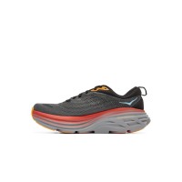 HOKA ONE ONE Bondi 8 1123202-ACTL Running Shoes | Anthracite Blue & Red Lightweight Cushioned Trainers | High-Performance Comfortable Sports Shoes