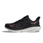 HOKA ONE ONE Clifton 9 Running Shoes in Black and Rose Gold