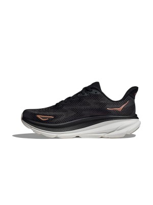 HOKA ONE ONE Clifton 9 1127896-BRGL 러닝화 | 블랙 & 로즈 골드 경량 쿠션 트레이너 | 고성능 편안한 스포츠 슈즈