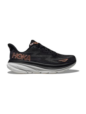 HOKA ONE ONE Clifton 9 1127896-BRGL 러닝화 | 블랙 & 로즈 골드 경량 쿠션 트레이너 | 고성능 편안한 스포츠 슈즈