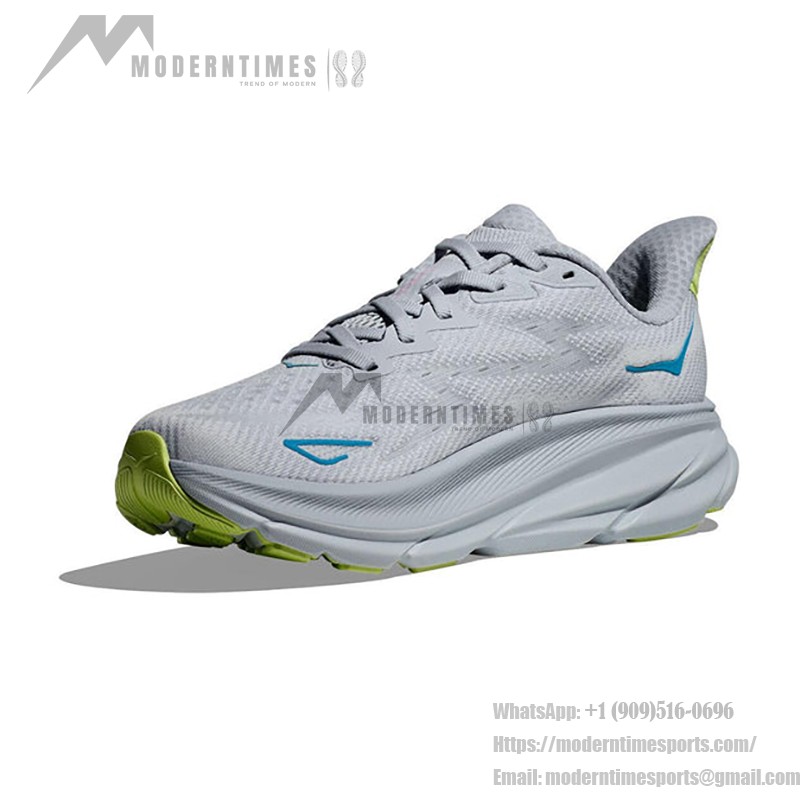 HOKA ONE ONE Clifton 9 Laufschuhe in Grau & Sea Ice