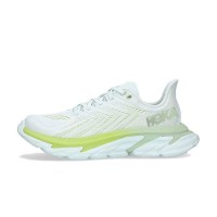 HOKA ONE ONE Clifton Edge 1126570-BFGGL Running Shoes | Blue Flower & Green Glow Lightweight Cushioned Trainers | High-Performance Comfortable Training Shoes