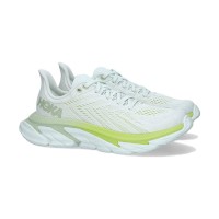 HOKA ONE ONE Clifton Edge 1126570-BFGGL Running Shoes | Blue Flower & Green Glow Lightweight Cushioned Trainers | High-Performance Comfortable Training Shoes