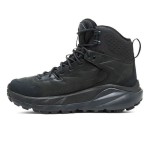 HOKA ONE ONE Kaha GTX Hiking Boots in Black/Phantom with GORE-TEX Waterproof Technology and Vibram Megagrip Outsole, Model 1112030-BPHN